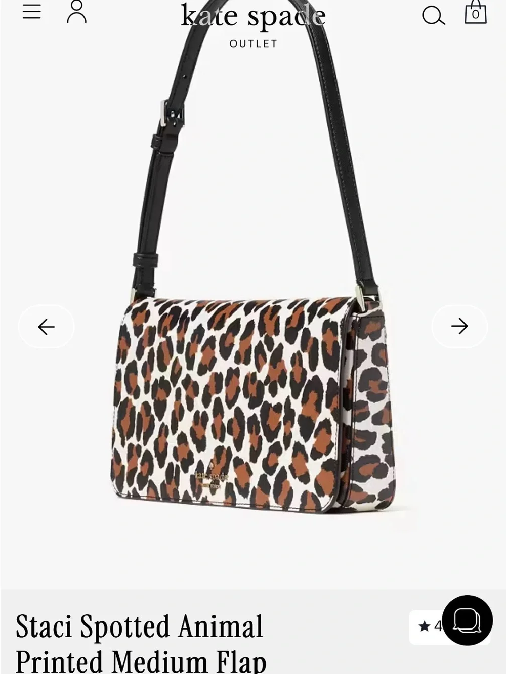 kate spade Staci Leopard-Print Shoulder Bag in Brown/Black/Cream